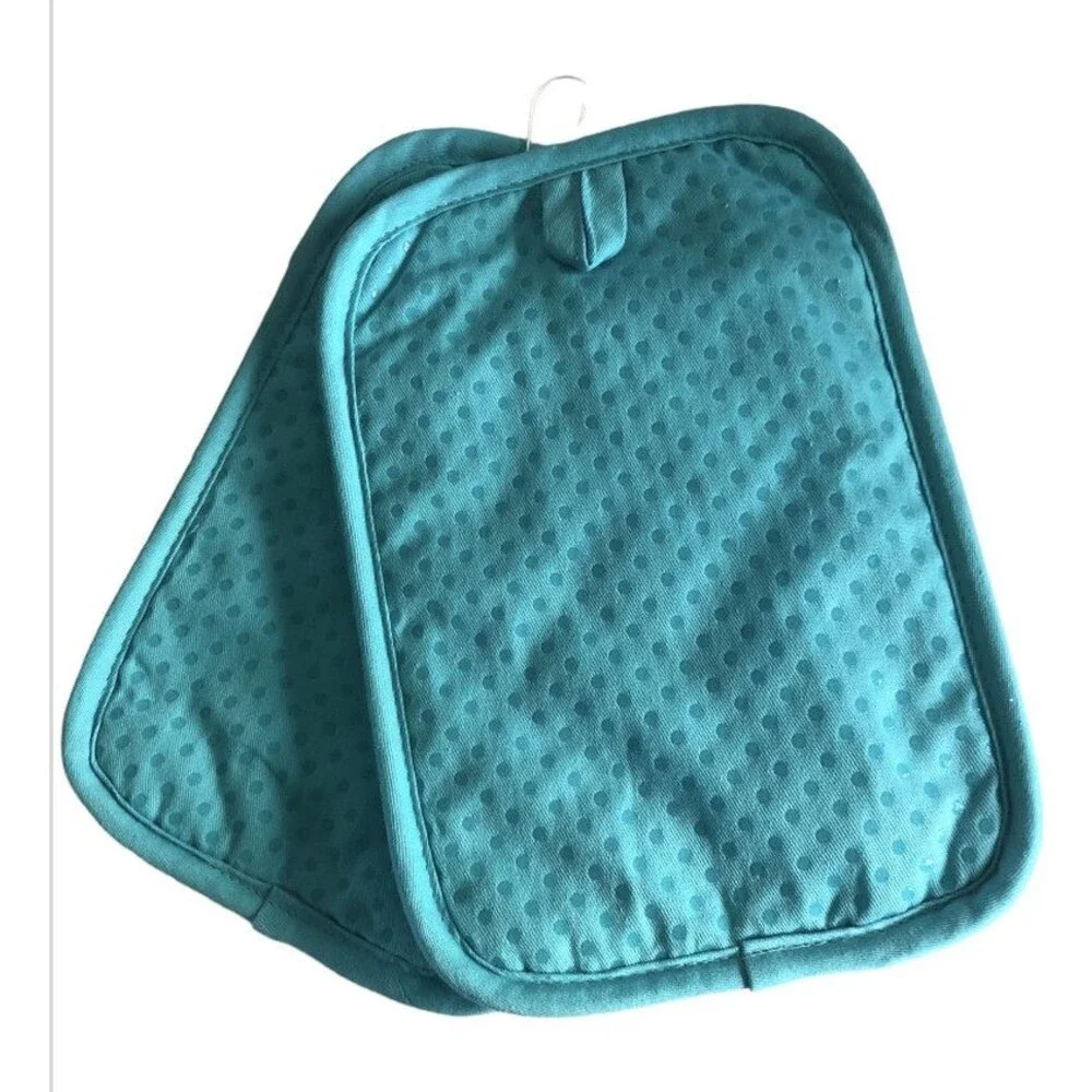 Tommy Bahama Potholders Neoprene Cotton White Dots Beach House 7